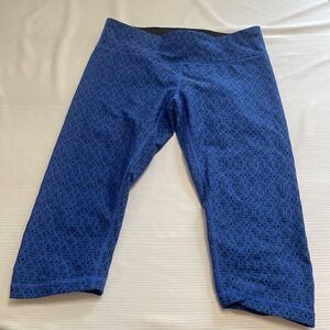 Prana Misty Knicker Blue Capri Leggings Size Medium